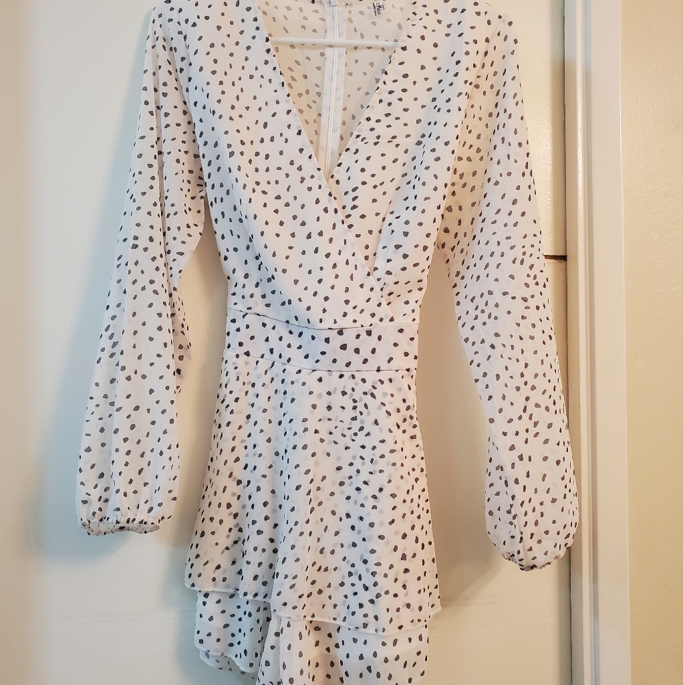 Long sleeve shorts romper